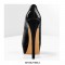 Italian Heels Peep Toe Platform Patent Pumps - Lemon