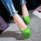 Round Toe Stiletto Metallic Heels Gradient Platforms Pumps - Green