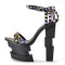 Peep Toe Strange Chunky Heels Ankle Buckle Straps Colorful Rivets Platforms Sandals - Black