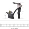 Peep Toe Strange Chunky Heels Ankle Buckle Straps Colorful Rivets Platforms Sandals - Gold Pink