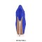 Peep Toe Metal Stiletto Heels Platforms Ankle Buckle Straps Mary Janes Pumps - Blue