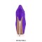 Peep Toe Metal Stiletto Heels Platforms Ankle Buckle Straps Mary Janes Pumps - Purple