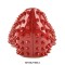 Pointed Toe Rivets Gothic Punk Studded Ballet Slip On Flat - Red