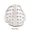 Pointed Toe Rivets Gothic Punk Studded Ballet Slip On Flat - White