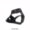 Peep Toe Genuine Leather Ankle Buckle T Straps Wedges Sandals - Black