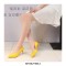 Pointed Toe Stiletto Heels Patent Kdrama Pumps - Yellow