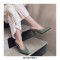 Pointed Toe Round Heels Mules Slippers Sandals - Black