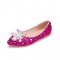 Pointed Toe Rhinestones Cindrella Ballets Flats - Rose Red