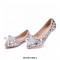 Pointed Toe Rhinestones Cindrella Ballets Wedding Bride Flats - Multicolor