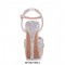 Peep Toe Ankle Buckle Straps Rhinestones Stiletto Heels Platforms Pumps - Blue