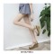 Peep Toe Platforms Cross Ankle Buckle Straps Wedges Sandals - Black