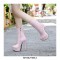 Round Toe Crocodile Pattern Platforms Side Zipper Ankle High Stiletto Booties - Green