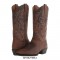 Pointed Toe Chunky Heels Western Vintage Ankle Cowboy Boots - Auburn Brown