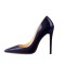 Pointed Toe Classic Stiletto Heels Patent Pumps - Blue