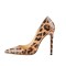 Pointed Toe Classic Stiletto Heels Patent Pumps - Leopard