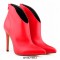 Pointed Toe Stiletto Heels Matte Back Zipper Ankle Highs Booties - Apricot