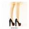 Chunky Heels Round Toe Platform Patent Block Pumps - Dark Red
