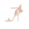Peep Toe Butterfly Wings Ankle Straps Stiletto Sandals - 6 Colors