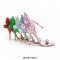 Peep Toe Butterfly Wings Ankle Straps Stiletto Sandals - 6 Colors