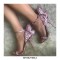 Peep Toe Butterfly Wings Ankle Straps Stiletto Sandals - 6 Colors