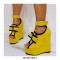 Peep Toe Ankle Buckle Straps Ribbon Platforms Wedges - Purple