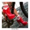 Italian Heel Round Toe Platform Lace Up Patent Booties - SteelBlue