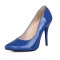 Pointed Toe Stiletto Heels Patent Pumps - Blue