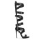 Metal Buckle Strap Knee High Stiletto Gladiators