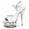 Crystal Toe Flower Base Cone Heel Summer Shoes - White with White Flowers