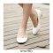 Round Toe Wedding Party Wedges Pumps - White