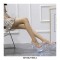 Light Up Italian Heels Peep Toe Ankle Strap Glowing Platform 7 Inch Heel Sandals - White