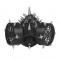 Rivet Decorated Steampunk Gothic Punk Face Mask - Black