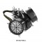 Rivet Decorated Steampunk Gothic Punk Face Mask - Black