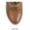 Round Toe Platform Side Zipper Metal Buckle Straps Ankle Stiletto Boots  - Brown