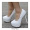 Round Toe Floral Lace Covered Stiletto Heels Platforms StPatrick Pumps - Green