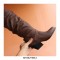 Chunky Heels Pointed Toe Western Cowboy Pull On Rustic Knee High Boots - Auburn