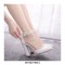 Pointed Toe Ankle Buckle Straps 1.6 Inches Chunky Heels Wedding Dorsay Pumps - White