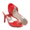 Stiletto Heels Peep Toe Summer Style Casual Part Beach Slipper Sandals - Red Patent