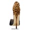 Pointed Toe Ankle Buckle Straps Leopard Pattern Stilettos Pumps Sandals - Black