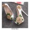 Round Toe Floral Lace Covered Stiletto Heels Platforms Wedding Pumps - Beige