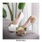 Round Toe Floral Lace Covered Stiletto Heels Platforms Wedding Pumps - Beige