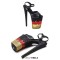 Peep Toe Stiletto Heels Glitters Platform Multicolor German Flag Ankle Buckle Straps Sandals - Black Faux Leather