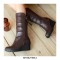 Round Toe Wedges Pull On Plush Fur Winter Ankle Boots - White