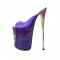 Peep Toe Stiletto Heels Transparent Platforms Sandals - Purple