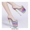 Peep Toe Stiletto Heels Transparent Platforms Sandals - White