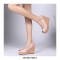 Peep Toe Platforms Back Buckle Straps  Wedges Sandals - Pink