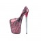 Round Toe Platforms Catwalk Stilettos Pumps - Red