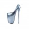 Round Toe Platforms Catwalk Stilettos Pumps - Silver
