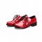 Casual English Lace Up Loafer Oxford Shoes - Red