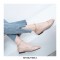 Round Toe Pretty Loafer Ankle Straps Dance Shoes - Nude